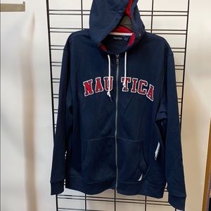 Nautical zip up hoodie size XL NWT